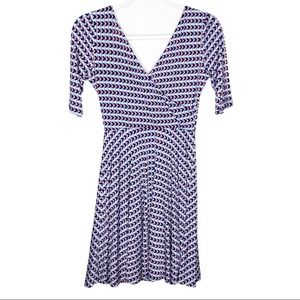 GiLLi Cheveron Slinky 3/4 Sleeve Midi Dress Small